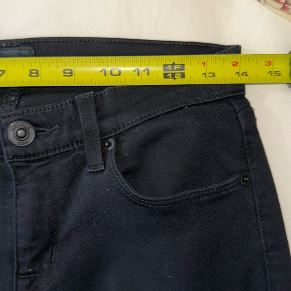 Hudson Black Low Rise Krista Ankle Skinny Stretch Jeans w/ Raw Hem. Size 26 - Picture 9 of 14